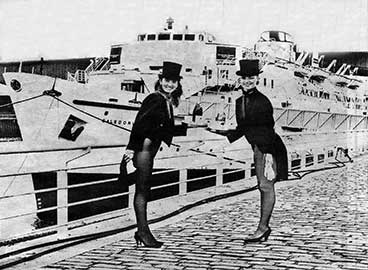 Tuxedo Princess exterior with two girl waitresses